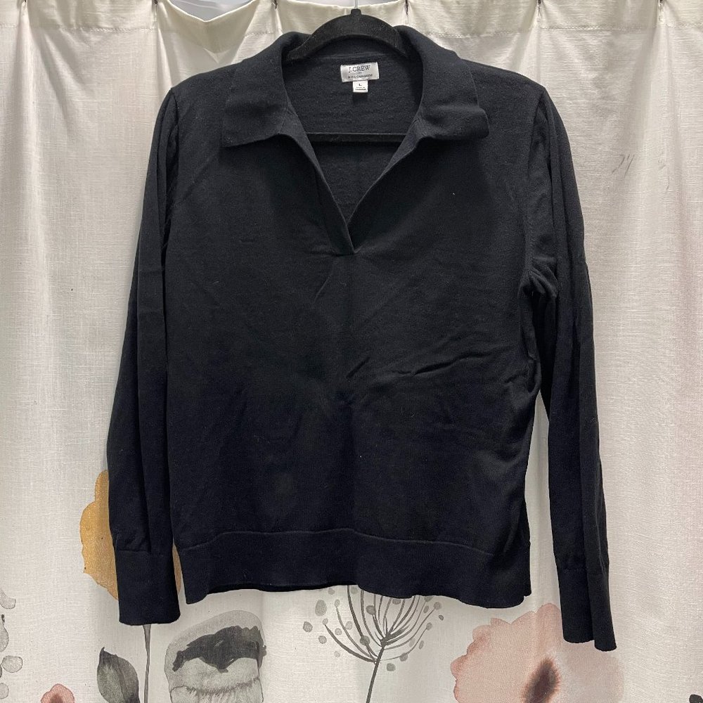 J Crew Factory Cotton-blend Polo Sweater